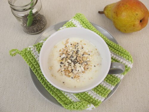 Ontbijten met havermout en gember