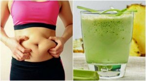 Een smoothie met ananas en selderij om gewicht te verliezen