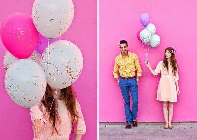 Versieren met ballonnen: verfspatten