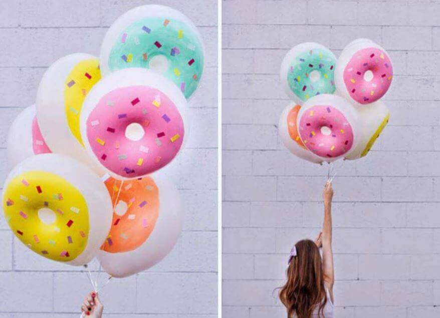 Versieren met ballonnen: donuts