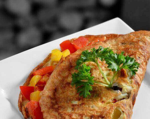 Recept voor een omelet met groenten