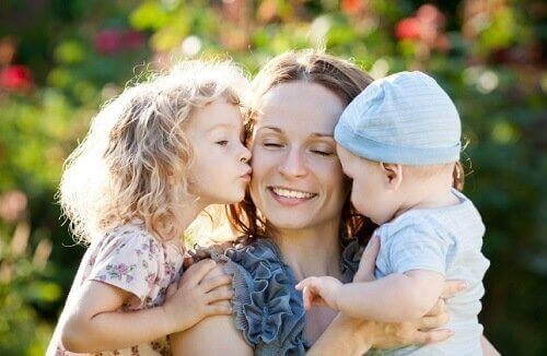 Moeder met kinderen