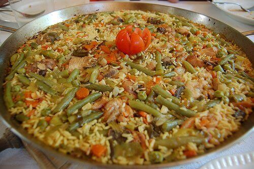 Voorbeeld van Valenciaanse paella