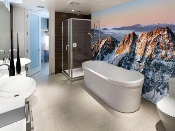 Een praktische badkamer in een minimalistisch huis