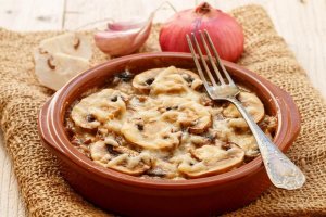 Recept voor een eenpansgerecht van champignons