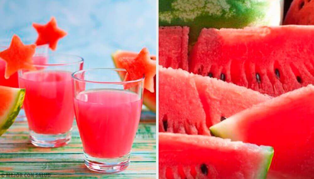 Vochtafdrijvende smoothies met watermeloen