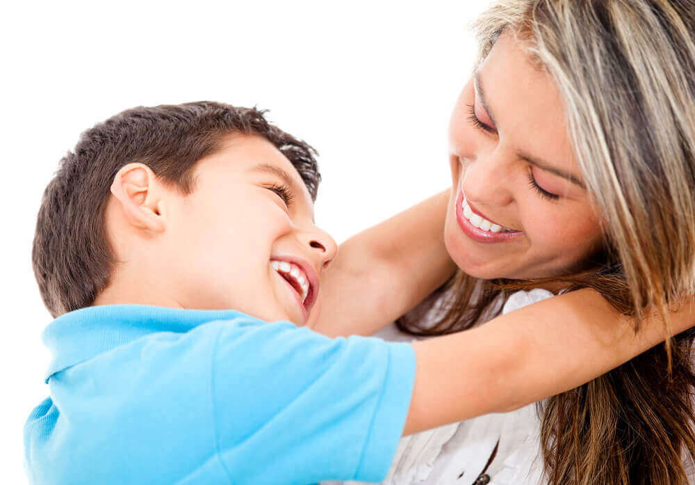 Een liefhebbende moeder en zoon