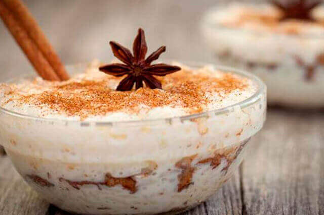 Desserts: arroz con leche