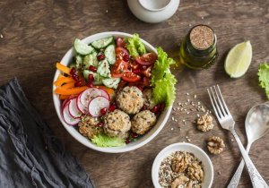 Vegetarische gehaktballen van quinoa en kikkererwten