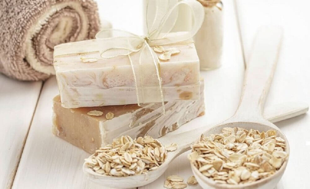 Natuurlijke zeep met havermout