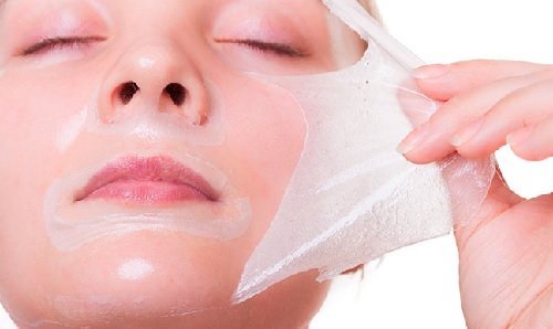 Peel-off gezichtsmaskers met gelatine tegen mee-eters