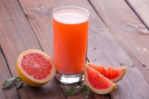 Glas grapefruitsap