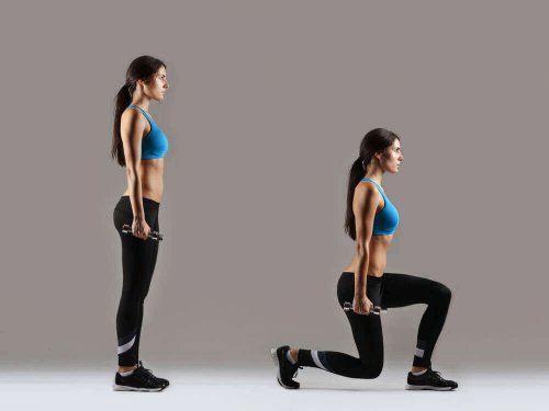Lunges met gewichtjes