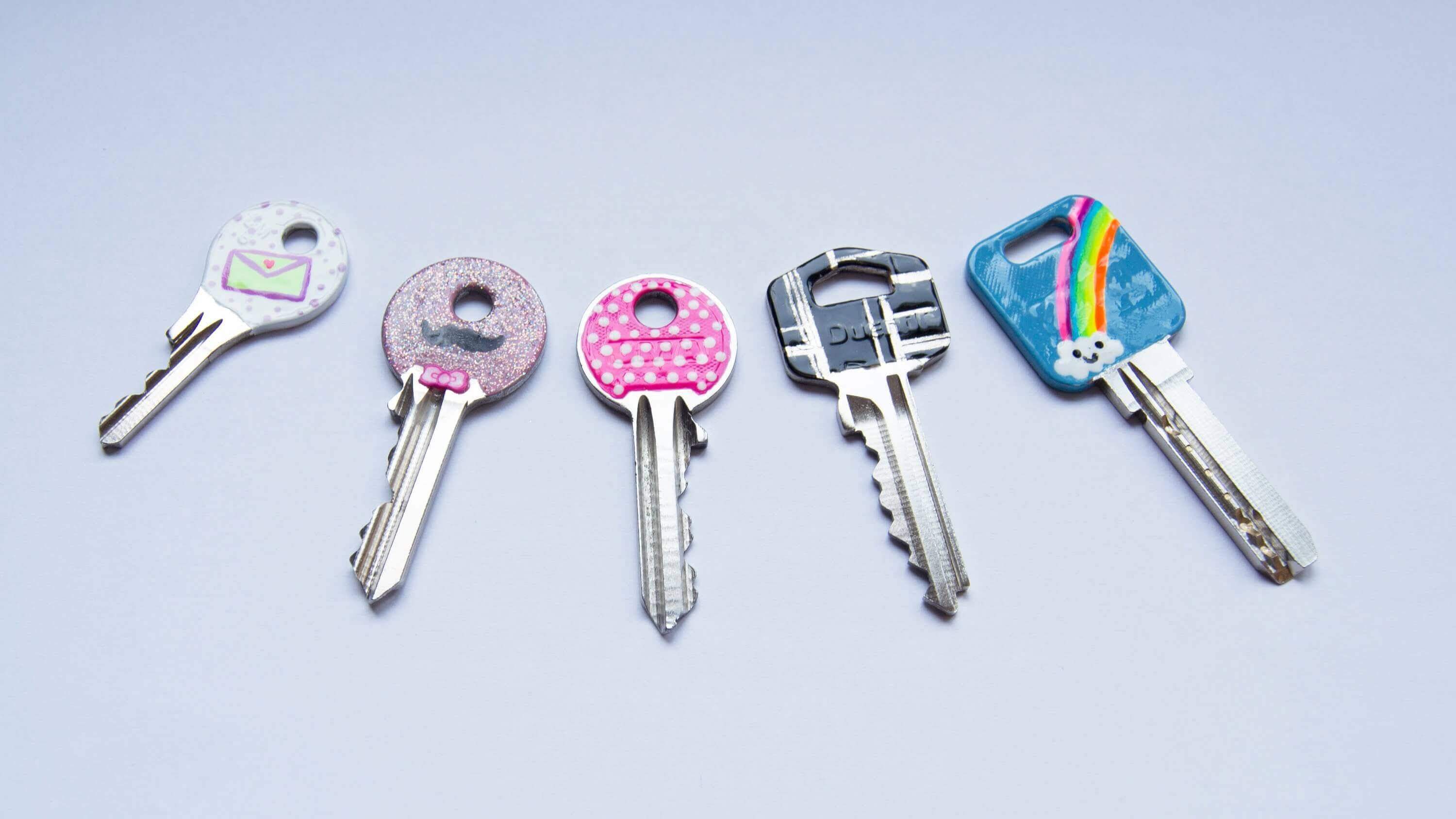 Sleutels met verschillende markeringen