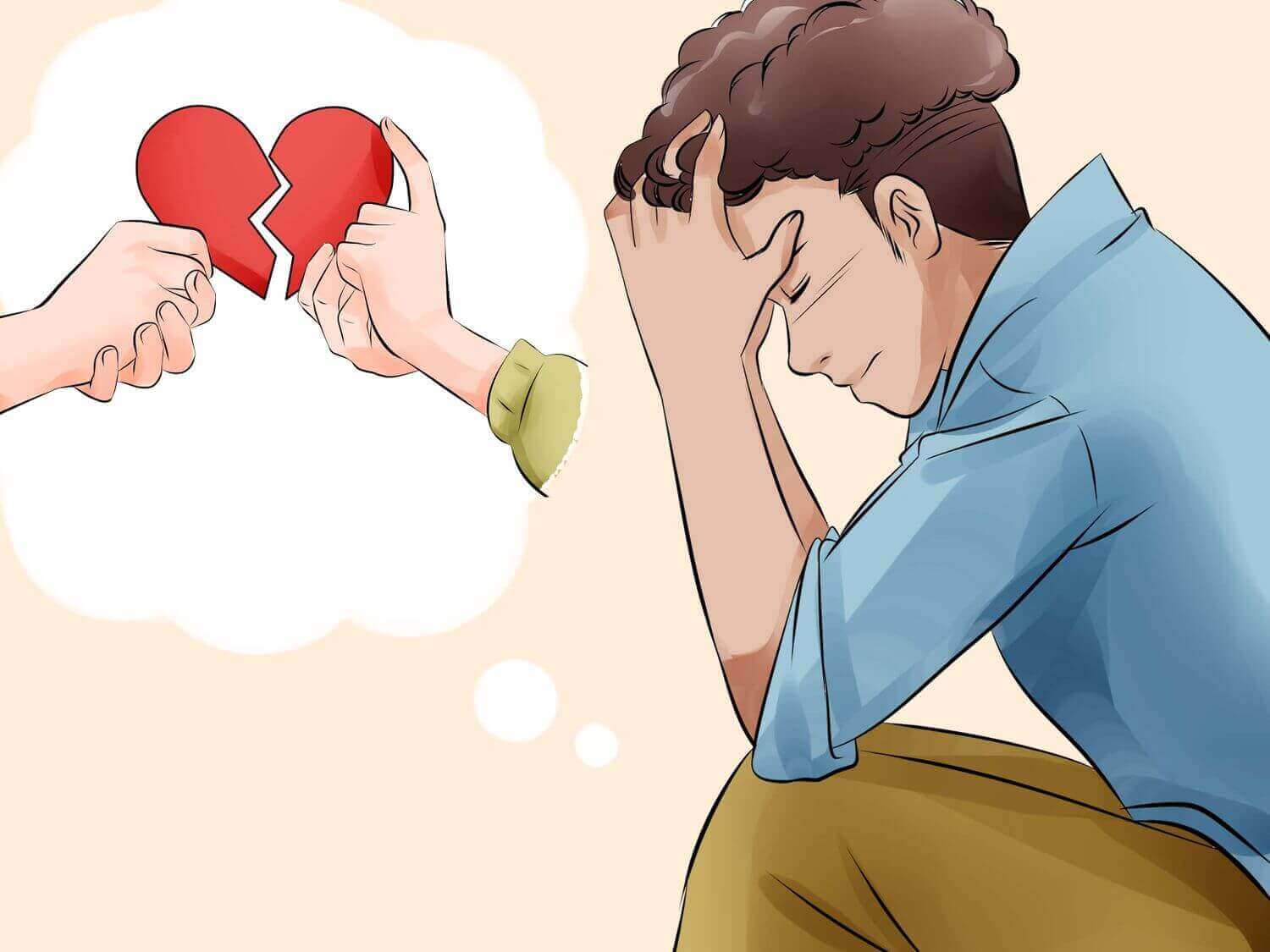 Man denkt aan verbroken relatie