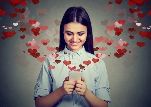 Meisje dat verliefd is