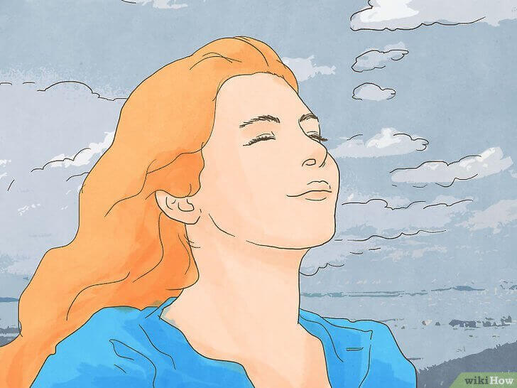 Vrouw voelt zich opgelucht