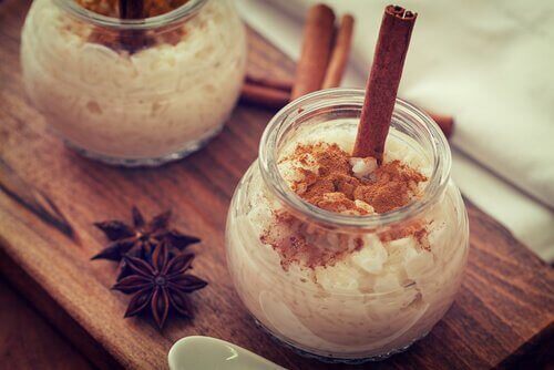 Geniet van dit recept voor een rijstpudding met weinig calorieën