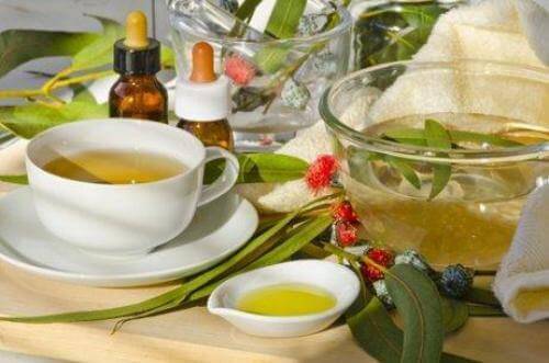 kopje met eucalyptus thee