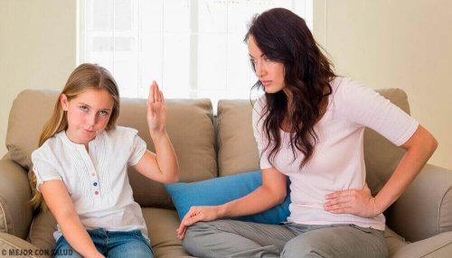 meisje zegt talk to the hand