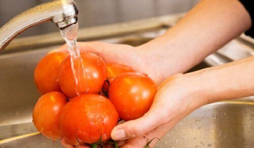Groenten wassen
