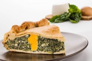 Een gezonde quiche met spinazie en snijbiet