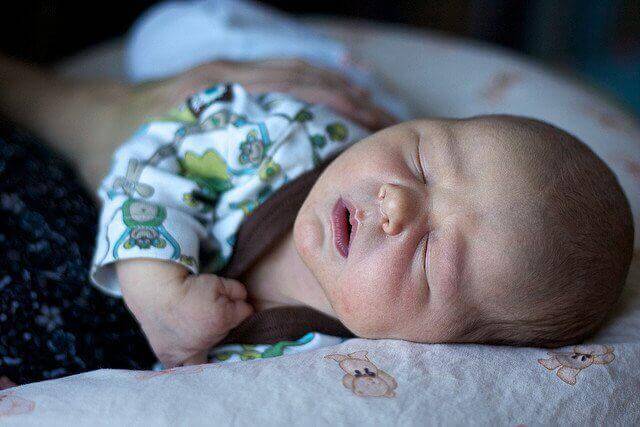 Slapende baby