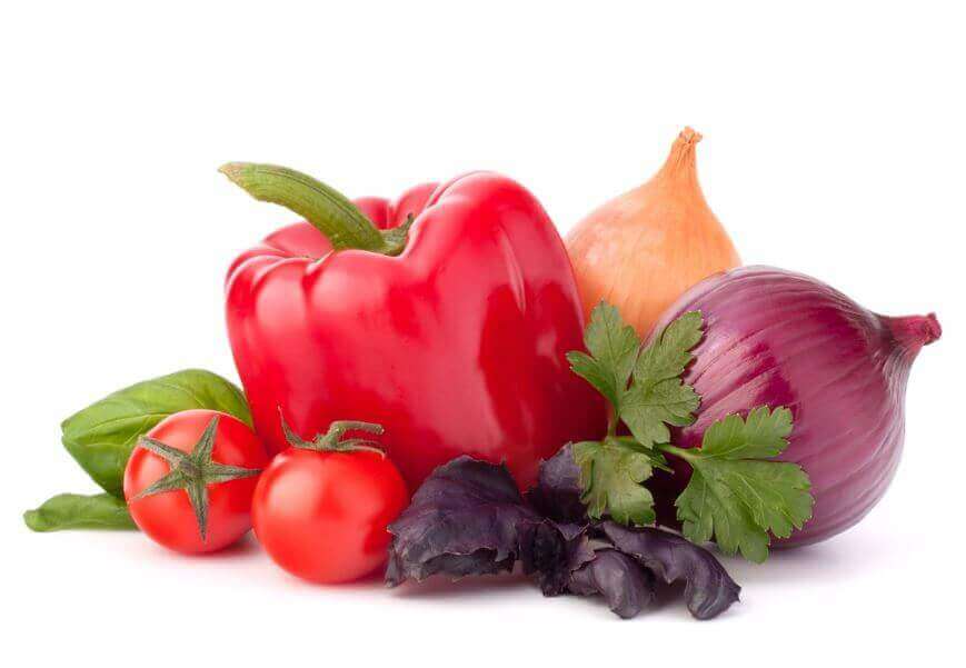 verschillende soorten groente