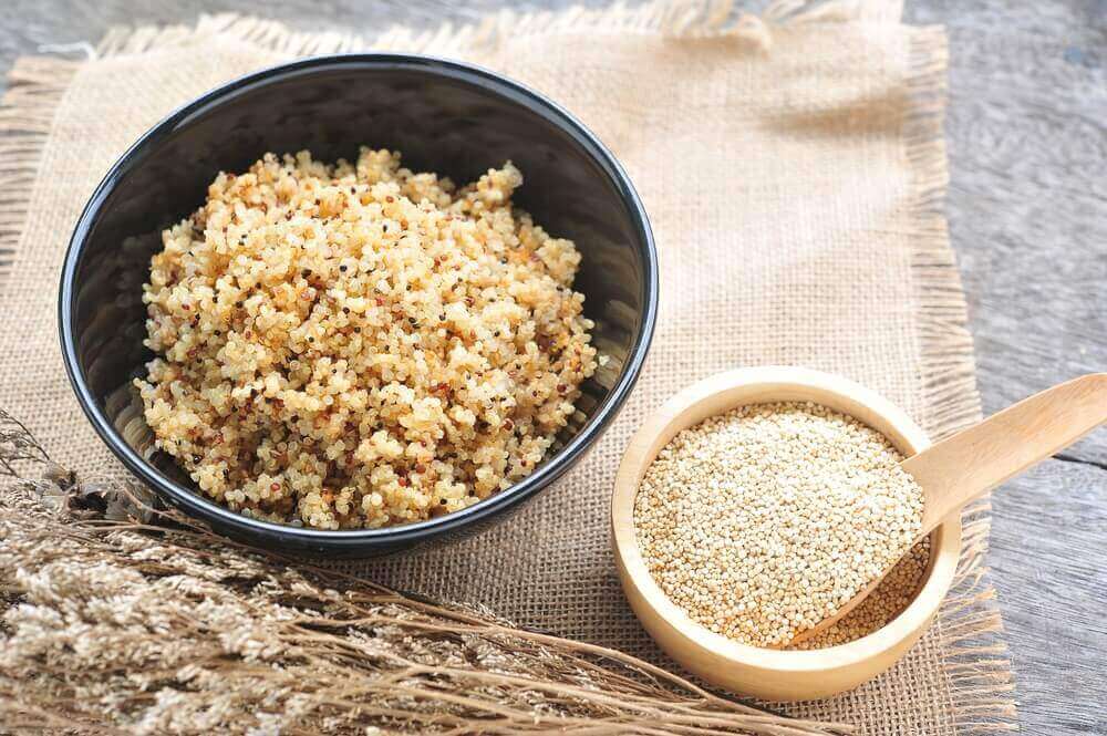 Risotto van quinoa met champignons en kip en prei
