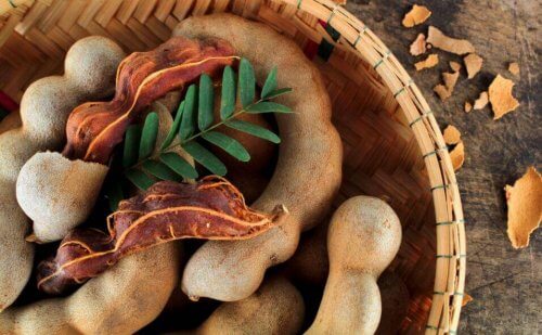 Tamarinde in een mand