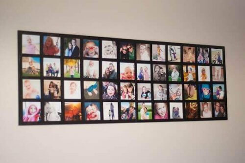 microcollages als een van de decoratieve ideeën voor je familiefoto's