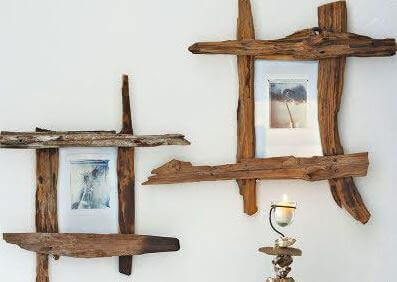 Zelfgemaakte houten fotolijsten