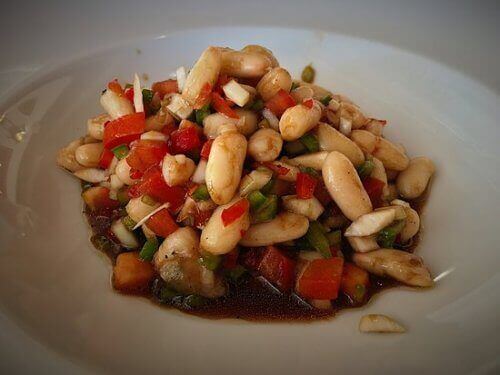 Recept voor een salade met witte bonen