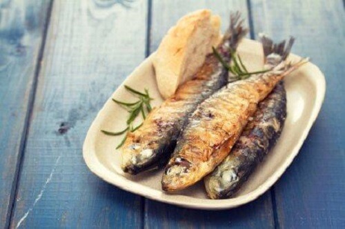Jodiumrijke voedingsmiddelen zoals verse vis