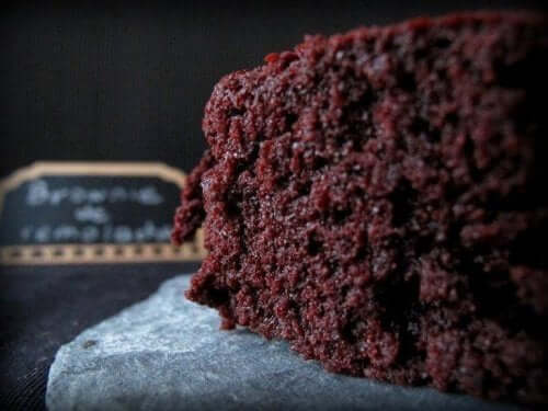 close-up van een brownie