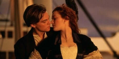 Romantische films scène uit Titanic