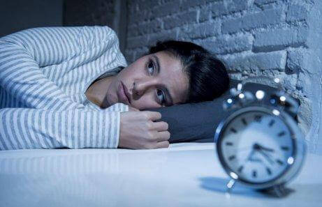 Vrouw met slaapproblemen