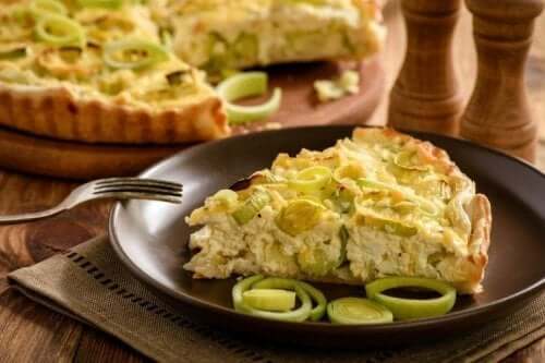 Quiche met prei en kaas