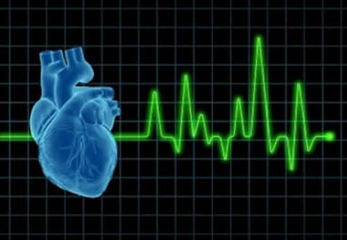 Gestyleerde afbeelding van een elektrocardiogram