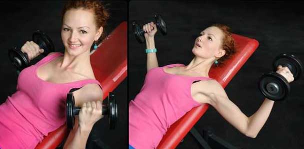 Butterfly met dumbbells