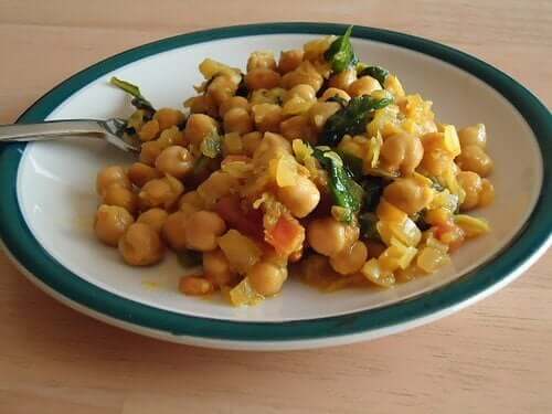 Salade van kikkererwten