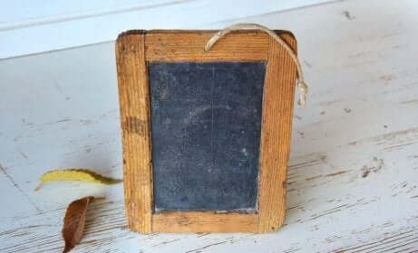 Gebruik schoolborden als decoratie