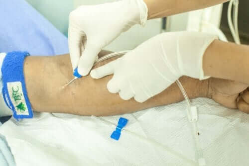 Het aanleggen van een centrale veneuze katheter