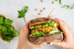 Twee soorten veganistische burgers