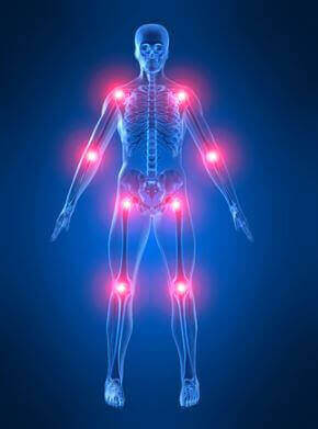 Acht gewrichten in het lichaam