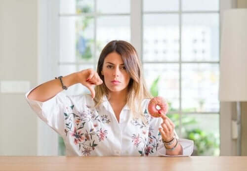 Vrouw met een sorbitol-intolerantie