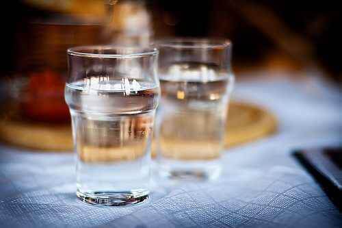 Twee glazen water