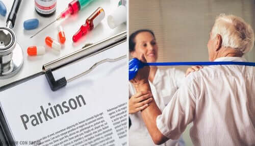 Een persoon in behandeling voor Parkinson