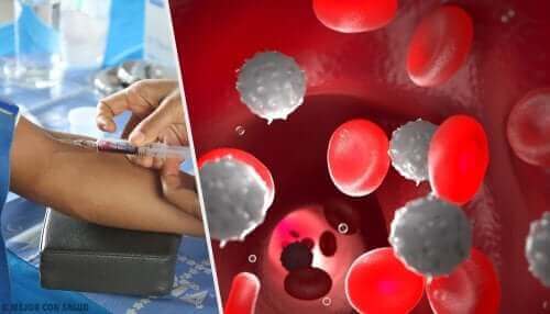 Iemand laat bloedprikken