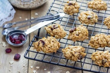 Gezonde koekjes met havermout en rozijnen